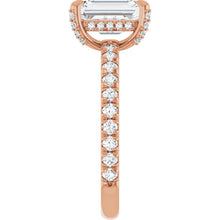 The Signature Pavé Hidden Halo Engagement Ring | Emerald | 2 ½ CTW