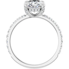 The Signature Pavé Hidden Halo Engagement Ring | Oval | 2 ½ CTW