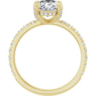 The Signature Pavé Hidden Halo Engagement Ring | Oval | 2 ½ CTW