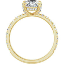 The Signature Pavé Hidden Halo Engagement Ring | Oval | 2 ½ CTW