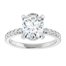 The Signature Pavé Hidden Halo Engagement Ring | Oval | 2 ½ CTW