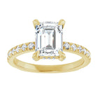 The Signature Pavé Hidden Halo Engagement Ring | Emerald | 2 ½ CTW