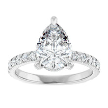 The Signature Pavé Hidden Halo Engagement Ring | Pear | 2 ½ CTW