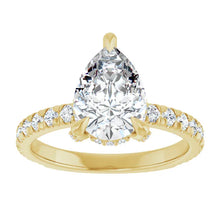 The Signature Pavé Hidden Halo Engagement Ring | Pear | 2 ½ CTW