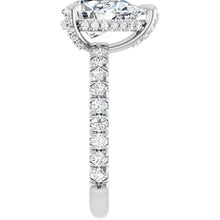 The Signature Pavé Hidden Halo Engagement Ring | Pear | 2 ½ CTW
