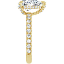 The Signature Pavé Hidden Halo Engagement Ring | Pear | 2 ½ CTW