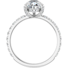 The Signature Pavé Hidden Halo Engagement Ring | Pear | 2 ½ CTW