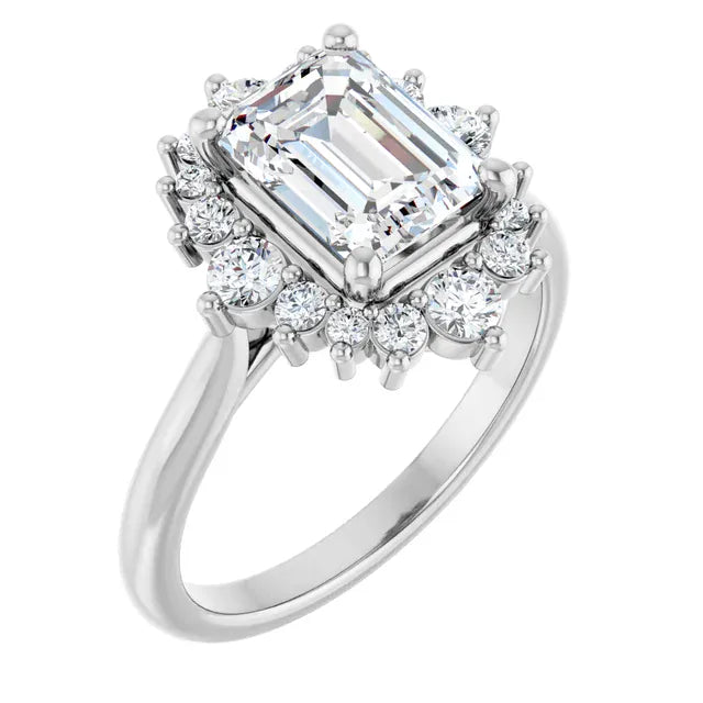 The Royal Halo Engagement Ring | Emerald | 2 ⅜ CTW