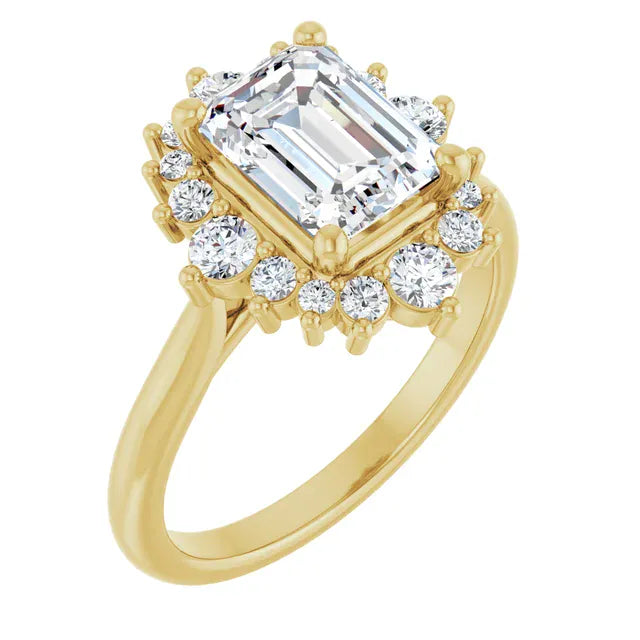 The Royal Halo Engagement Ring | Emerald | 2 ⅜ CTW