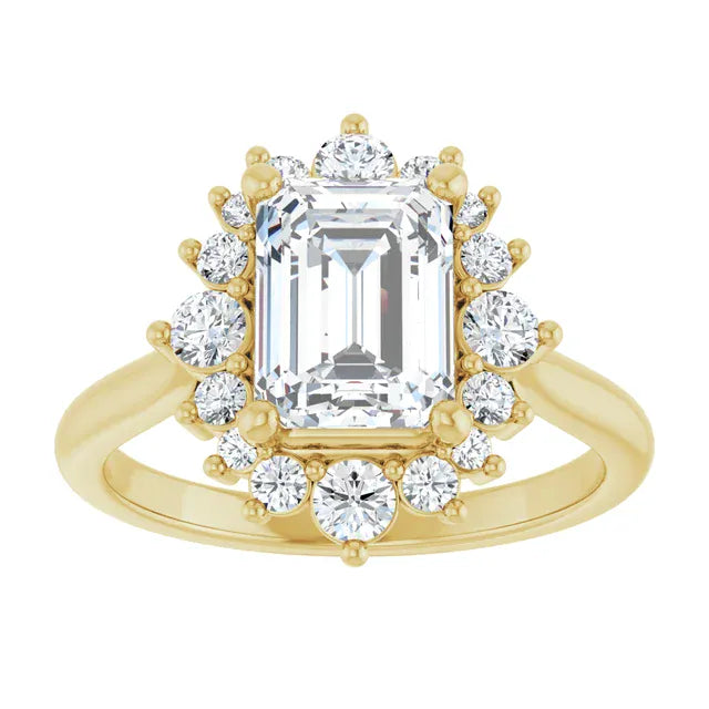 The Royal Halo Engagement Ring | Emerald | 2 ⅜ CTW