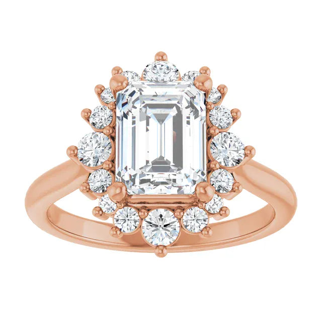 The Royal Halo Engagement Ring | Emerald | 2 ⅜ CTW