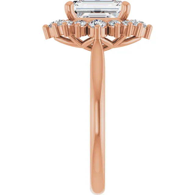 The Royal Halo Engagement Ring | Emerald | 2 ⅜ CTW