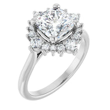 The Royal Halo Engagement Ring | Cushion | 2 ⅜ CTW