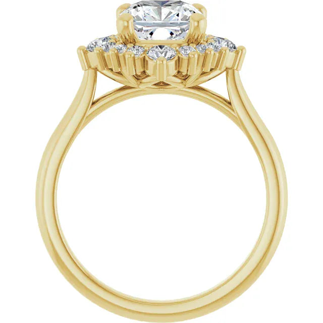 The Royal Halo Engagement Ring | Cushion | 2 ⅜ CTW