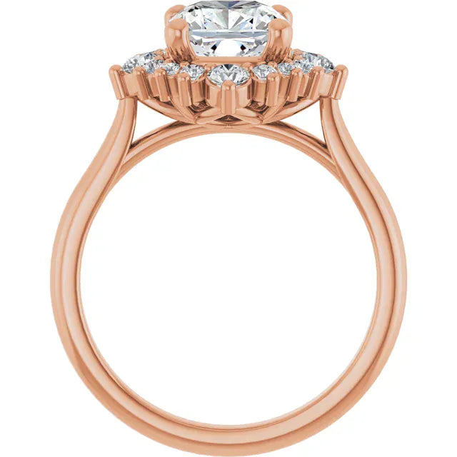 The Royal Halo Engagement Ring | Cushion | 2 ⅜ CTW