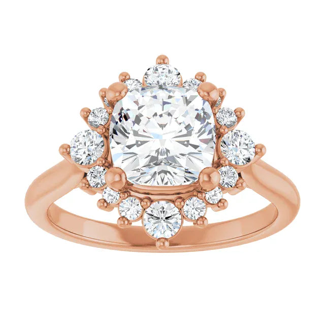 The Royal Halo Engagement Ring | Cushion | 2 ⅜ CTW