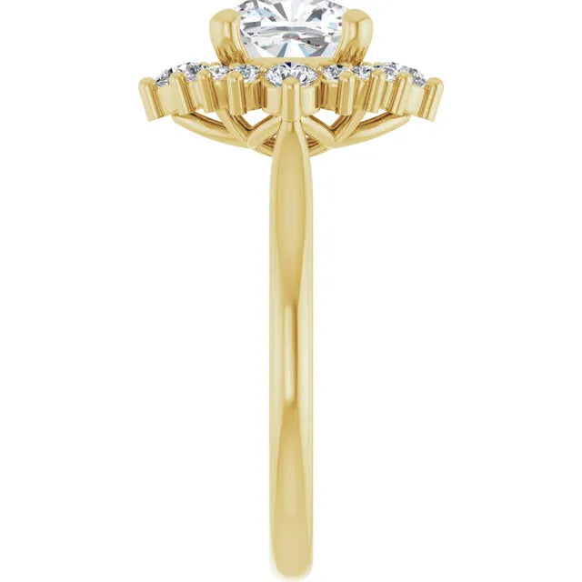 The Royal Halo Engagement Ring | Cushion | 2 ⅜ CTW