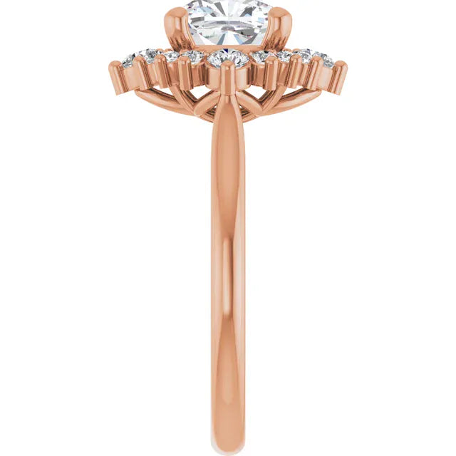 The Royal Halo Engagement Ring | Cushion | 2 ⅜ CTW