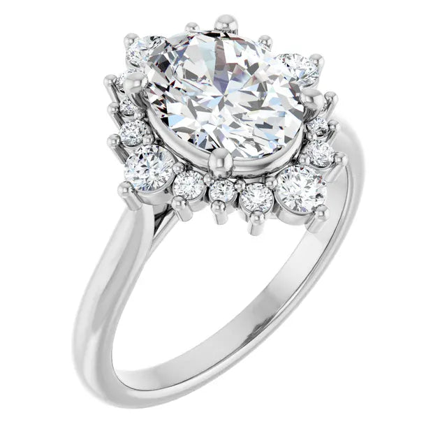 The Royal Halo Engagement Ring | Oval | 2 ⅜ CTW