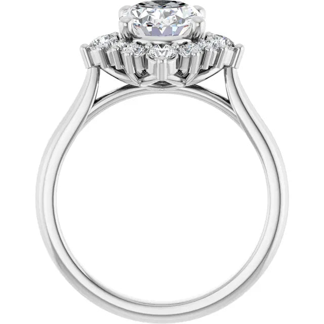 The Royal Halo Engagement Ring | Oval | 2 ⅜ CTW