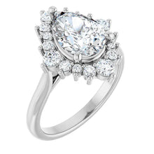 The Royal Halo Engagement Ring | Pear | 2 ⅜ CTW