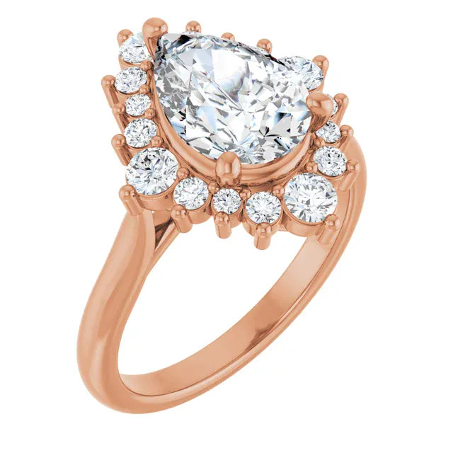 The Royal Halo Engagement Ring | Pear | 2 ⅜ CTW
