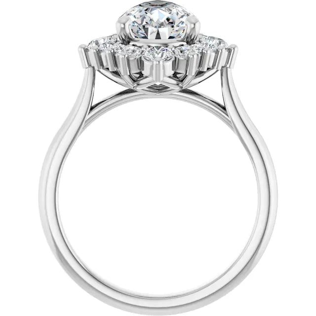 The Royal Halo Engagement Ring | Pear | 2 ⅜ CTW