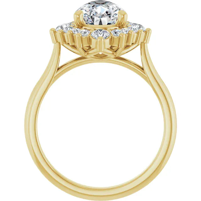 The Royal Halo Engagement Ring | Pear | 2 ⅜ CTW