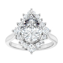 The Royal Halo Engagement Ring | Pear | 2 ⅜ CTW