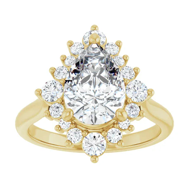 The Royal Halo Engagement Ring | Pear | 2 ⅜ CTW