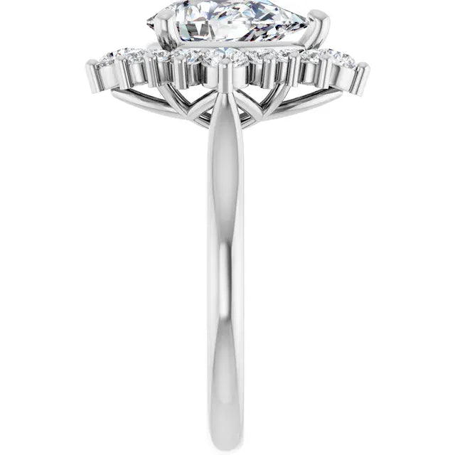 The Royal Halo Engagement Ring | Pear | 2 ⅜ CTW