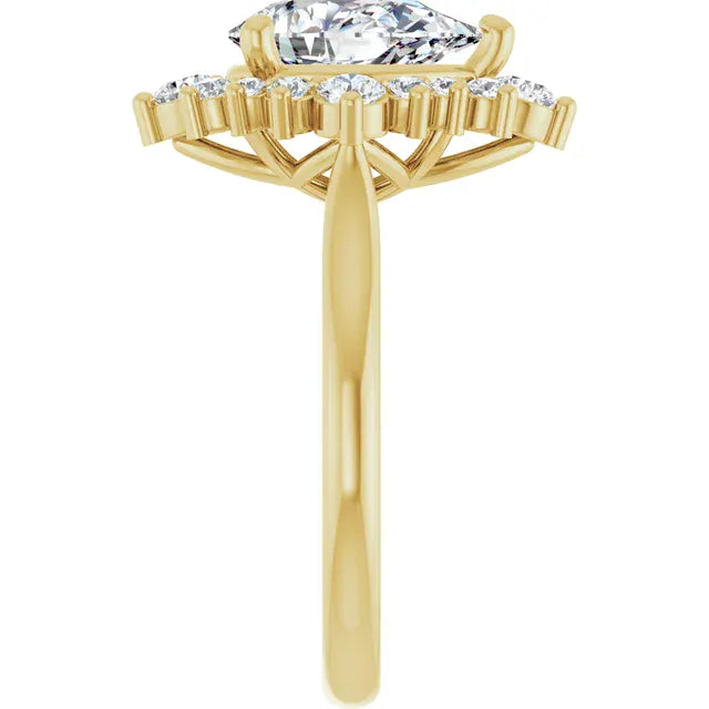 The Royal Halo Engagement Ring | Pear | 2 ⅜ CTW