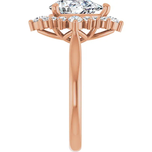 The Royal Halo Engagement Ring | Pear | 2 ⅜ CTW