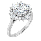 The Royal Halo Engagement Ring | Round | 2 ⅜ CTW