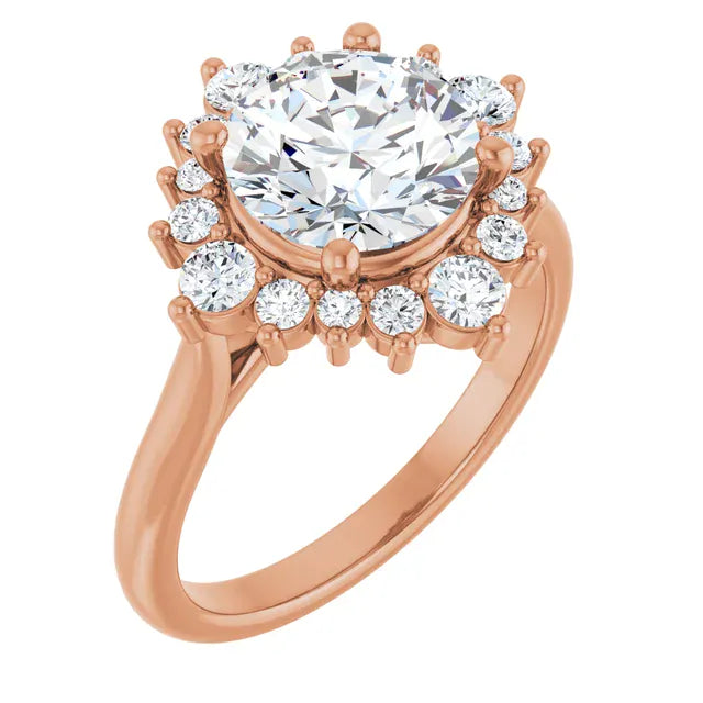 The Royal Halo Engagement Ring | Round | 2 ⅜ CTW