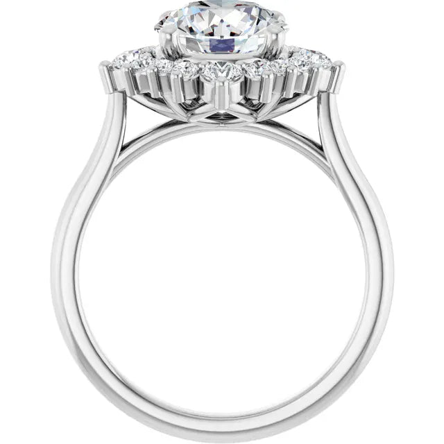 The Royal Halo Engagement Ring | Round | 2 ⅜ CTW