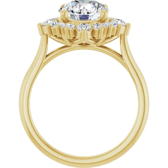 The Royal Halo Engagement Ring | Round | 2 ⅜ CTW