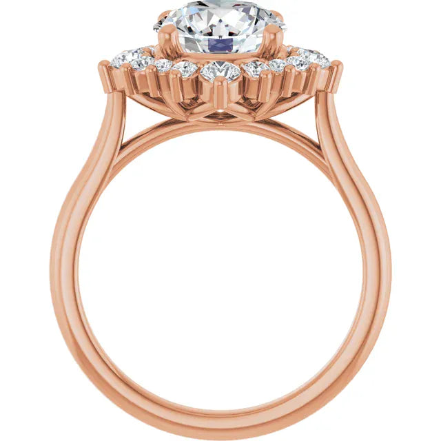 The Royal Halo Engagement Ring | Round | 2 ⅜ CTW