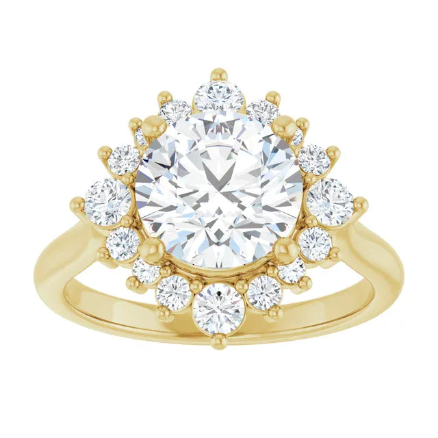 The Royal Halo Engagement Ring | Round | 2 ⅜ CTW