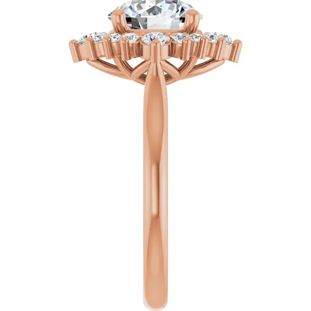 The Royal Halo Engagement Ring | Round | 2 ⅜ CTW