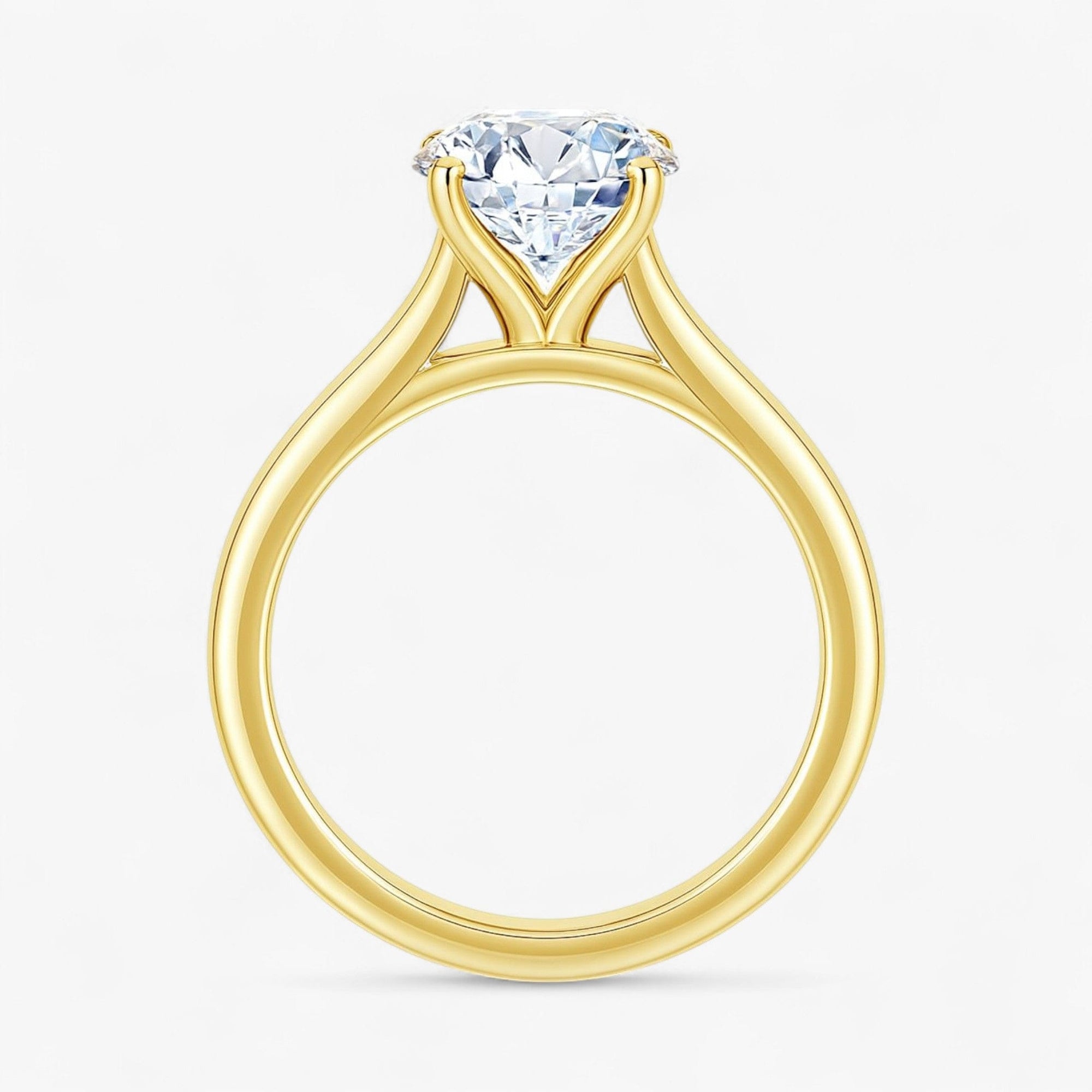 The Timeless Cathedral Solitaire Engagement Ring | Round