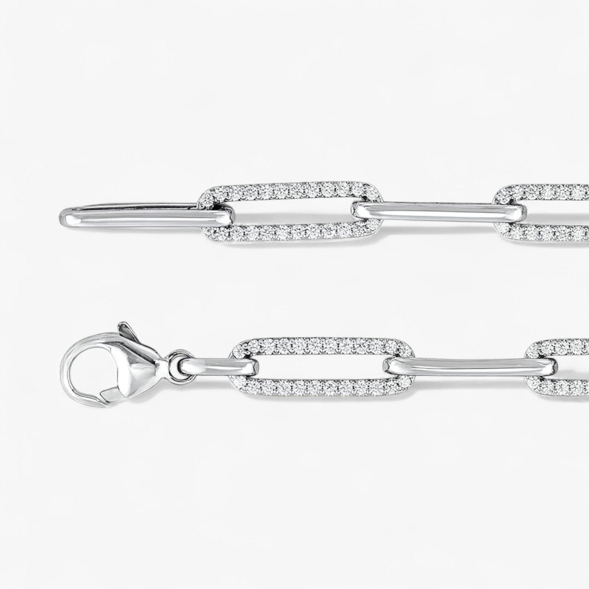 The Diamond Paperclip Bracelet