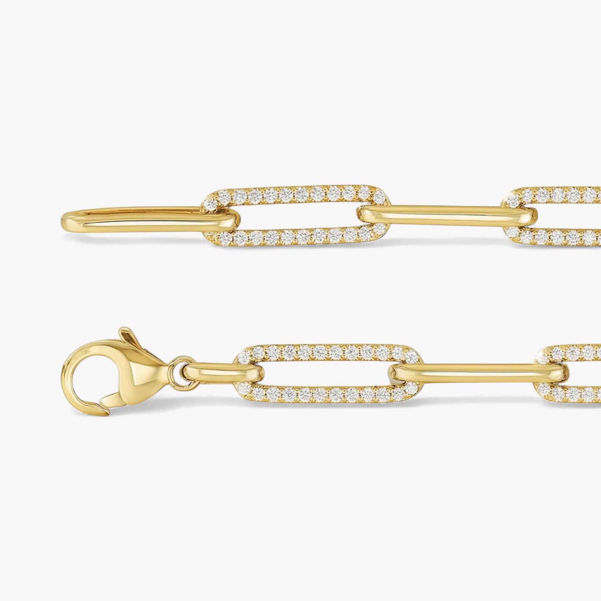 The Diamond Paperclip Bracelet