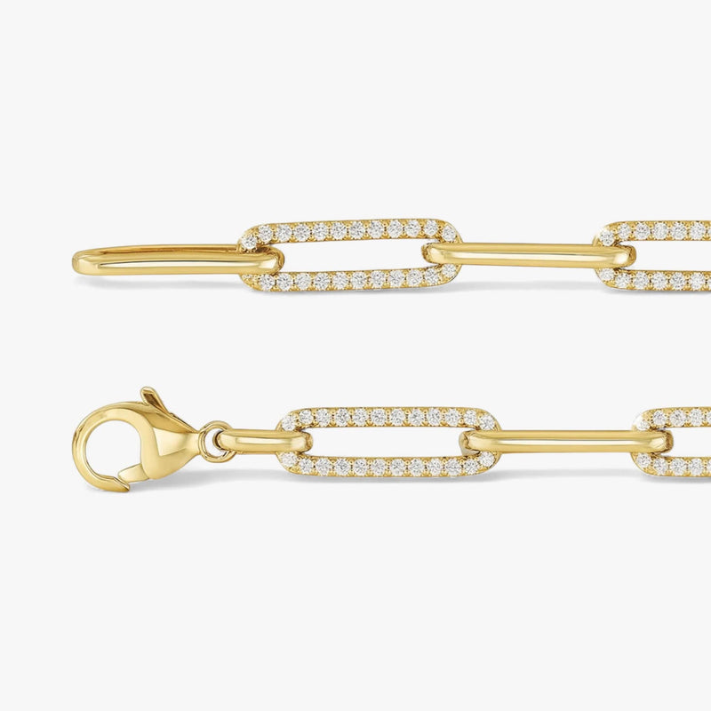 The Diamond Paperclip Bracelet