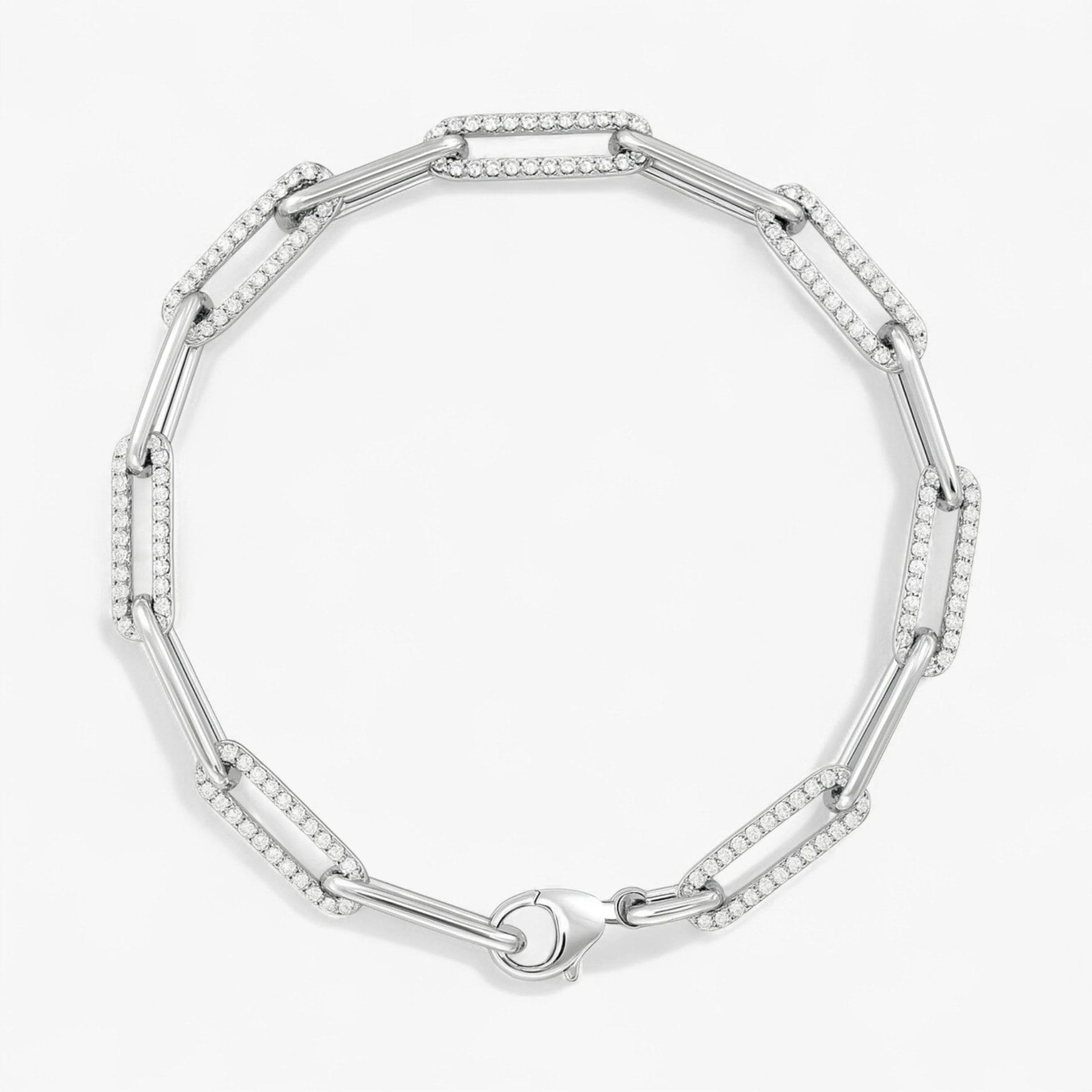 The Diamond Paperclip Bracelet