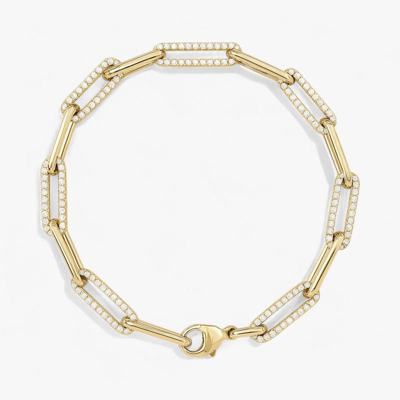 The Diamond Paperclip Bracelet