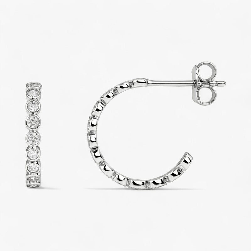 The Bezel Hoop Earrings