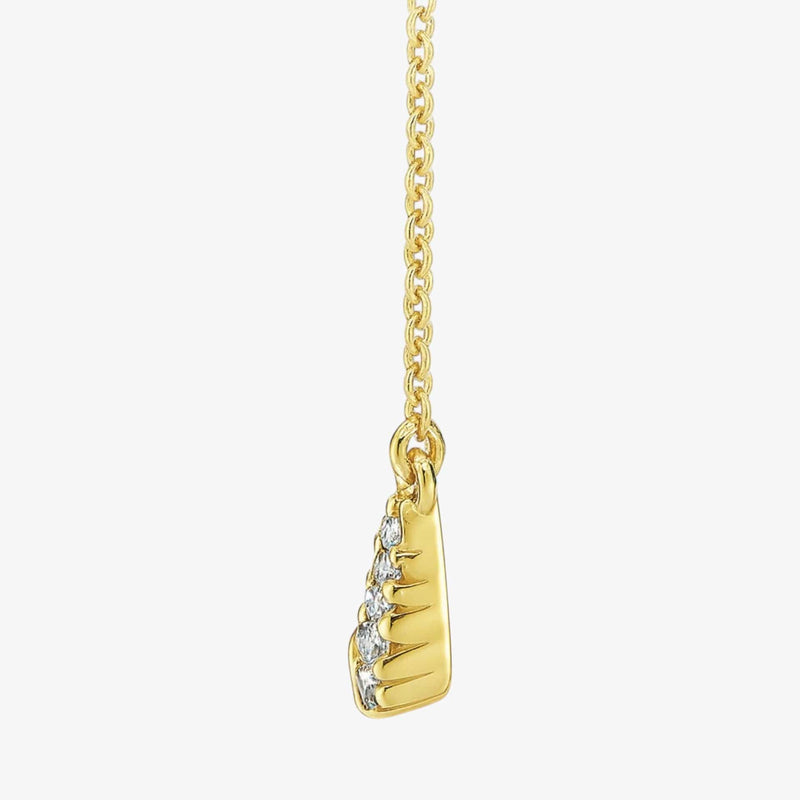 The Curved Diamond Bar Necklace