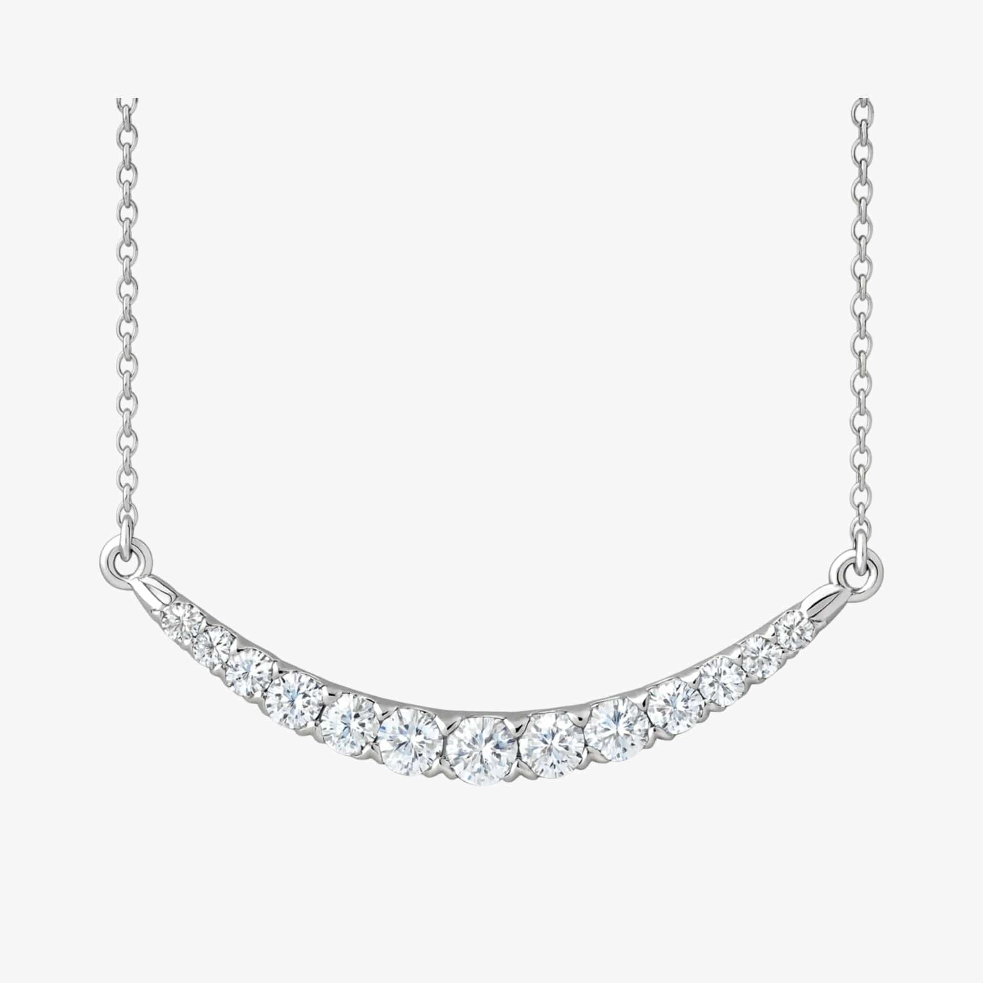 The Curved Diamond Bar Necklace