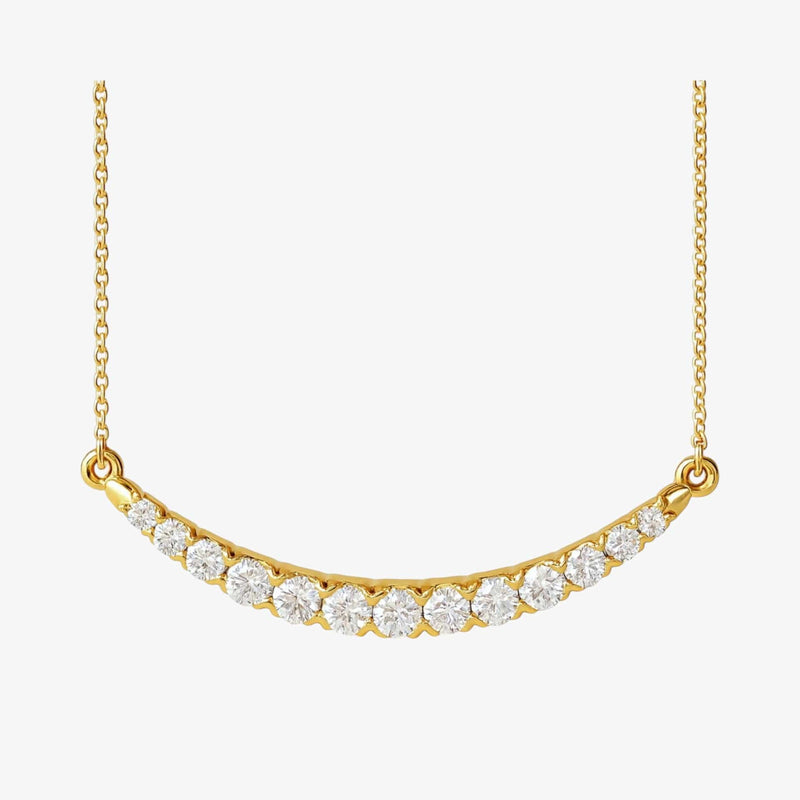 The Curved Diamond Bar Necklace